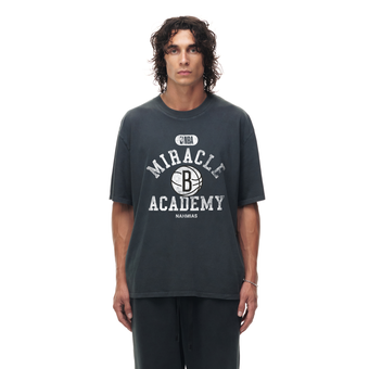 Unisex Heather Black Brooklyn Nets Miracle Academy x NBA Collection Vintage Boxy T-shirt