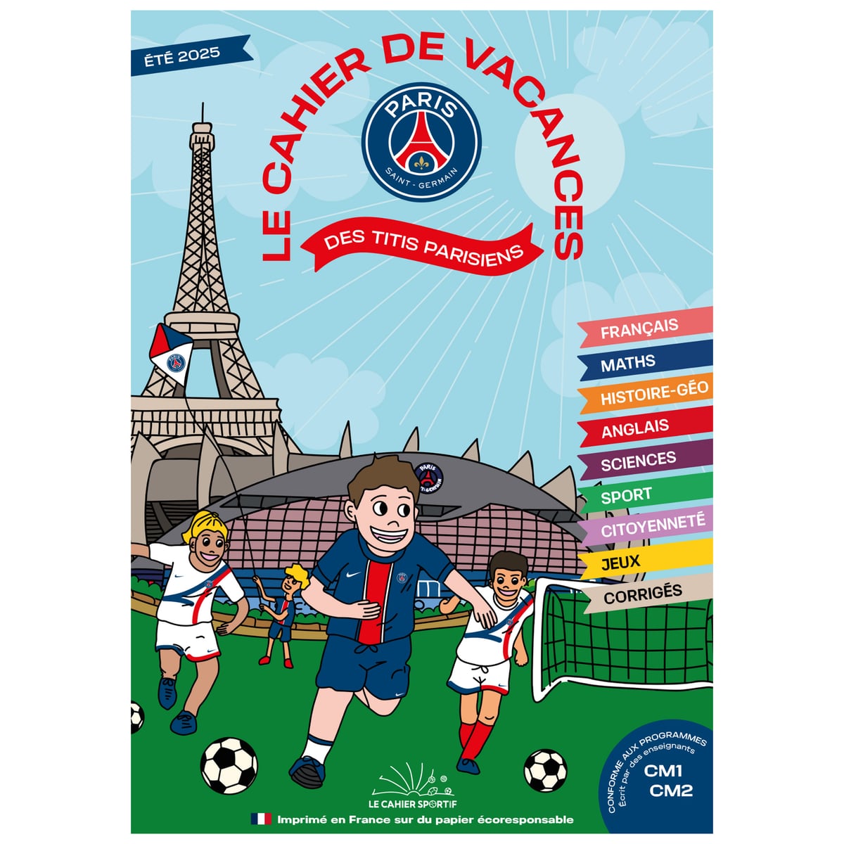 Le cahier de vacances CM1/CM2 du Paris Saint-Germain – été 2025