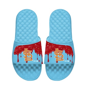 Unisex ISlide Blue St. Louis Cardinals Ice Cream Drip Slide Sandals