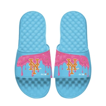 Unisex ISlide Blue New York Mets Ice Cream Drip Slide Sandals