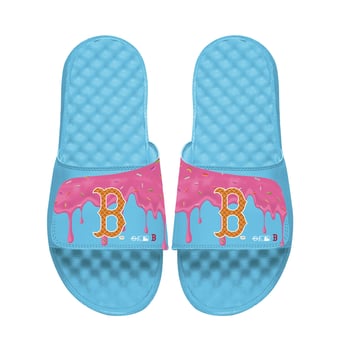 Unisex ISlide Blue Boston Red Sox Ice Cream Drip Slide Sandals