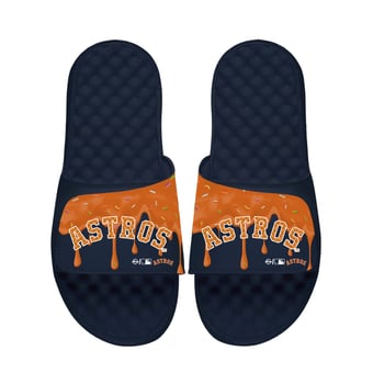 Youth ISlide Navy Houston Astros Ice Cream Drip Slide Sandals