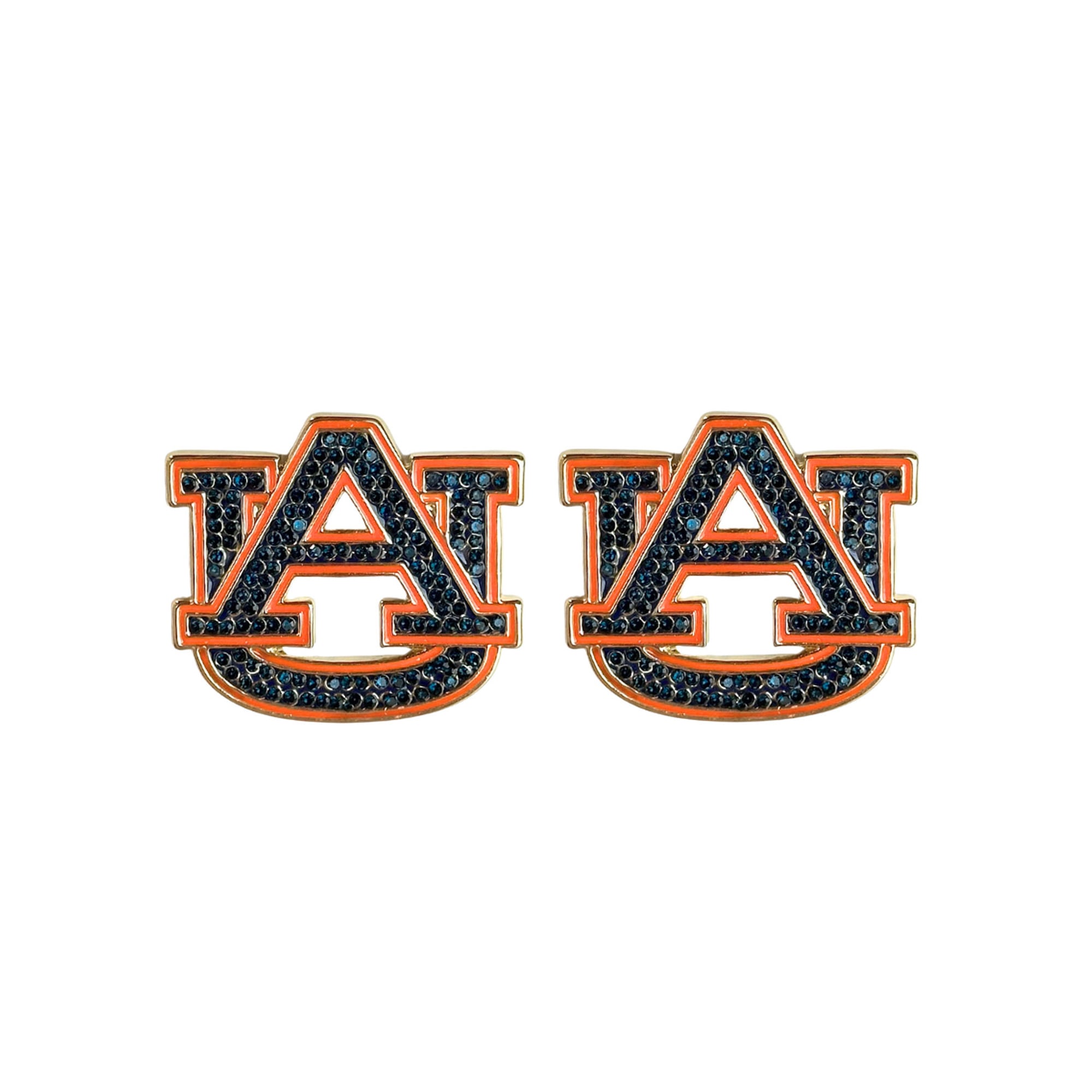 Brianna Cannon Auburn Tigers Pavé Logo Stud Earrings