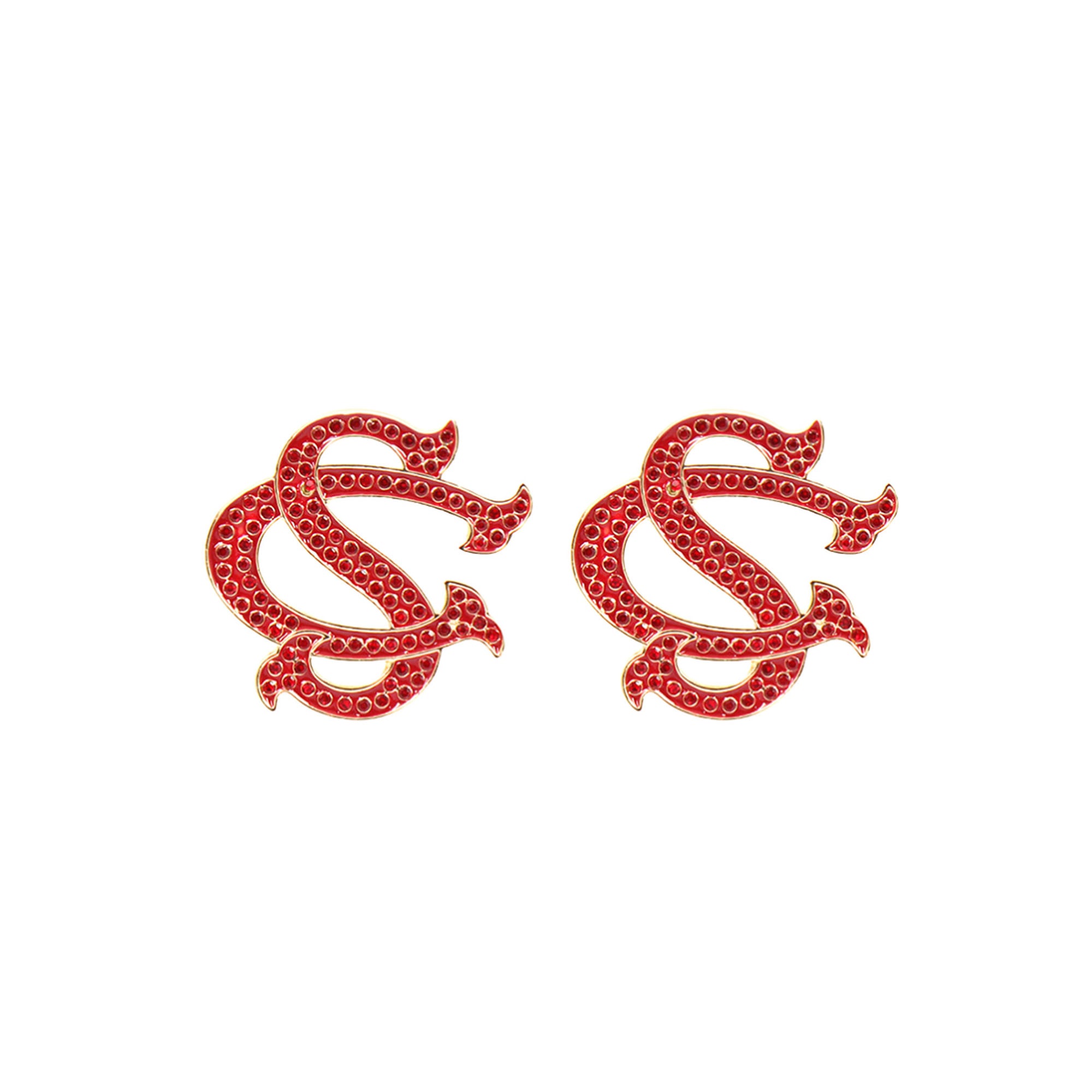 Brianna Cannon South Carolina Gamecocks Pavé Logo Stud Earrings