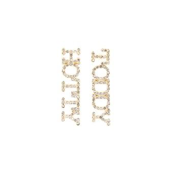 Brianna Cannon Ole Miss Rebels Hotty Toddy Pavé Rhinestone Studs