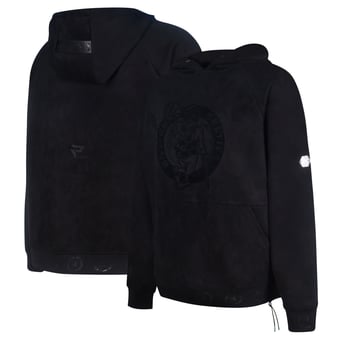 Men's Protege Black Boston Celtics Eco-Friendly Functional Suede Fashion Tonal Hoodie