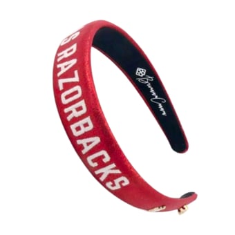 Brianna Cannon Arkansas Razorbacks Thin Embroidered Headband