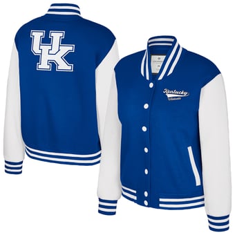 Women's Colosseum Royal Kentucky Wildcats French Baguette Full Snap Fleece Jacket