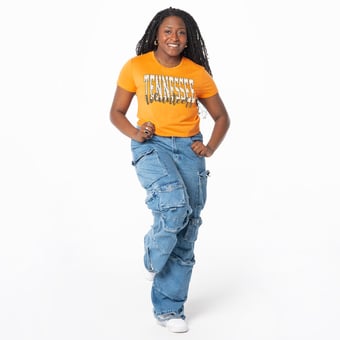 Women's ZooZatz Tennessee Orange Tennessee Volunteers Cropped T-Shirt