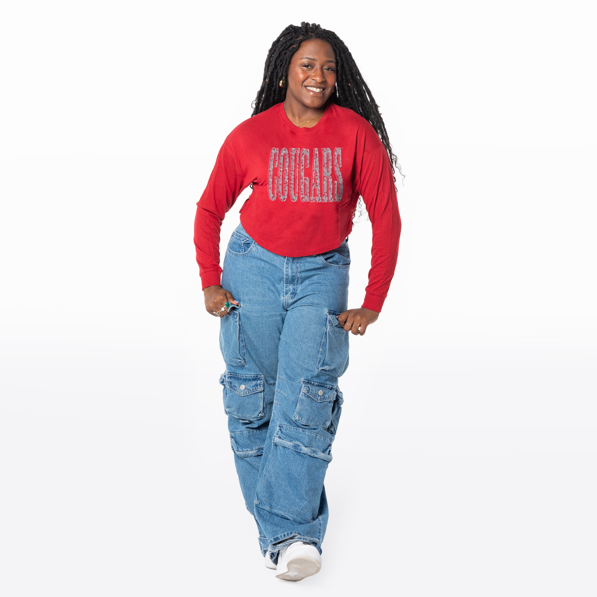 Women’s ZooZatz Crimson Washington State Cougars Cropped Long Sleeve T-Shirt Women’s ZooZatz Crimson Washington State Cougars Cropped Long Sleeve T-Shirt