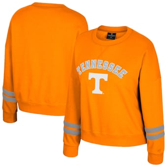 Women's Colosseum Tennessee Orange Tennessee Volunteers Splashy Crewneck Fleece Sweatshirt