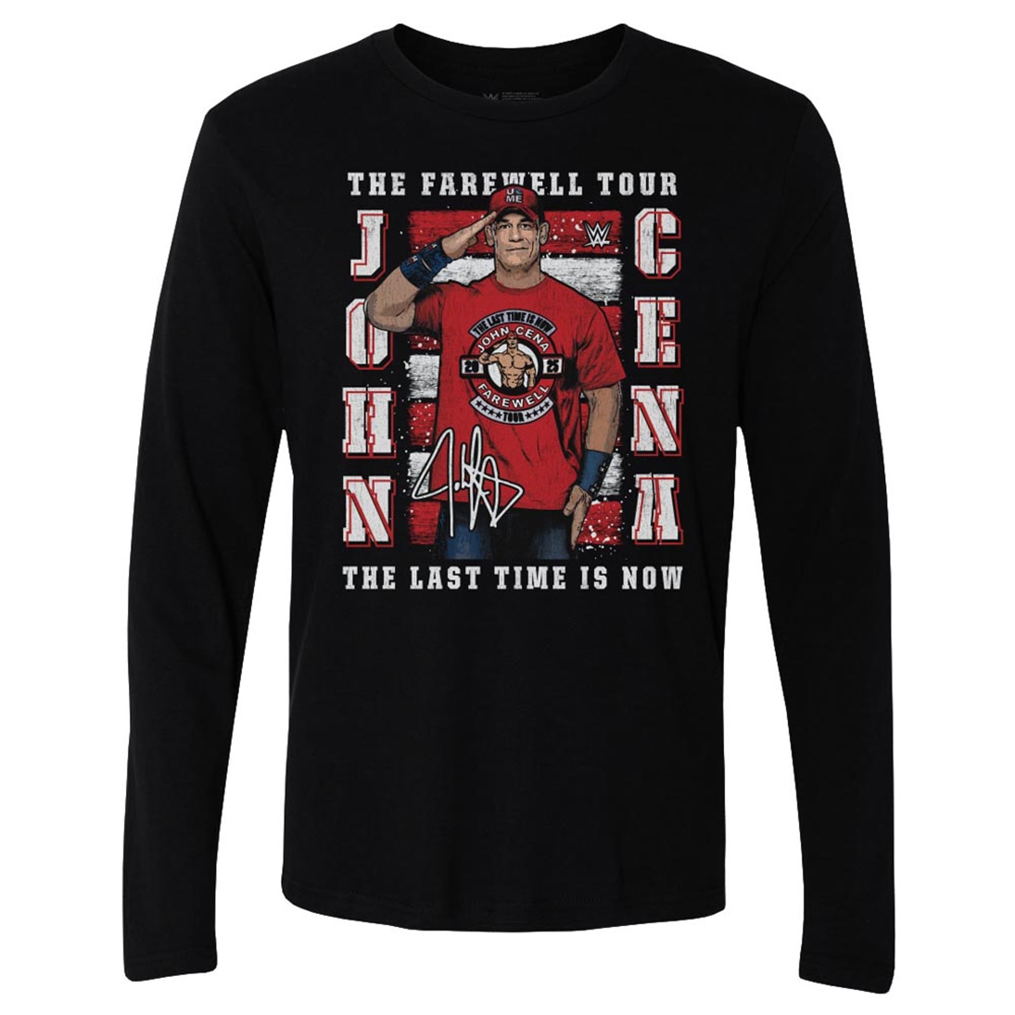 Men's 500 Level Black John Cena Farewell Tour 2025 Long Sleeve T-Shirt