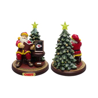 The Memory Company Kansas City Chiefs Christmas Story Santa Figurine