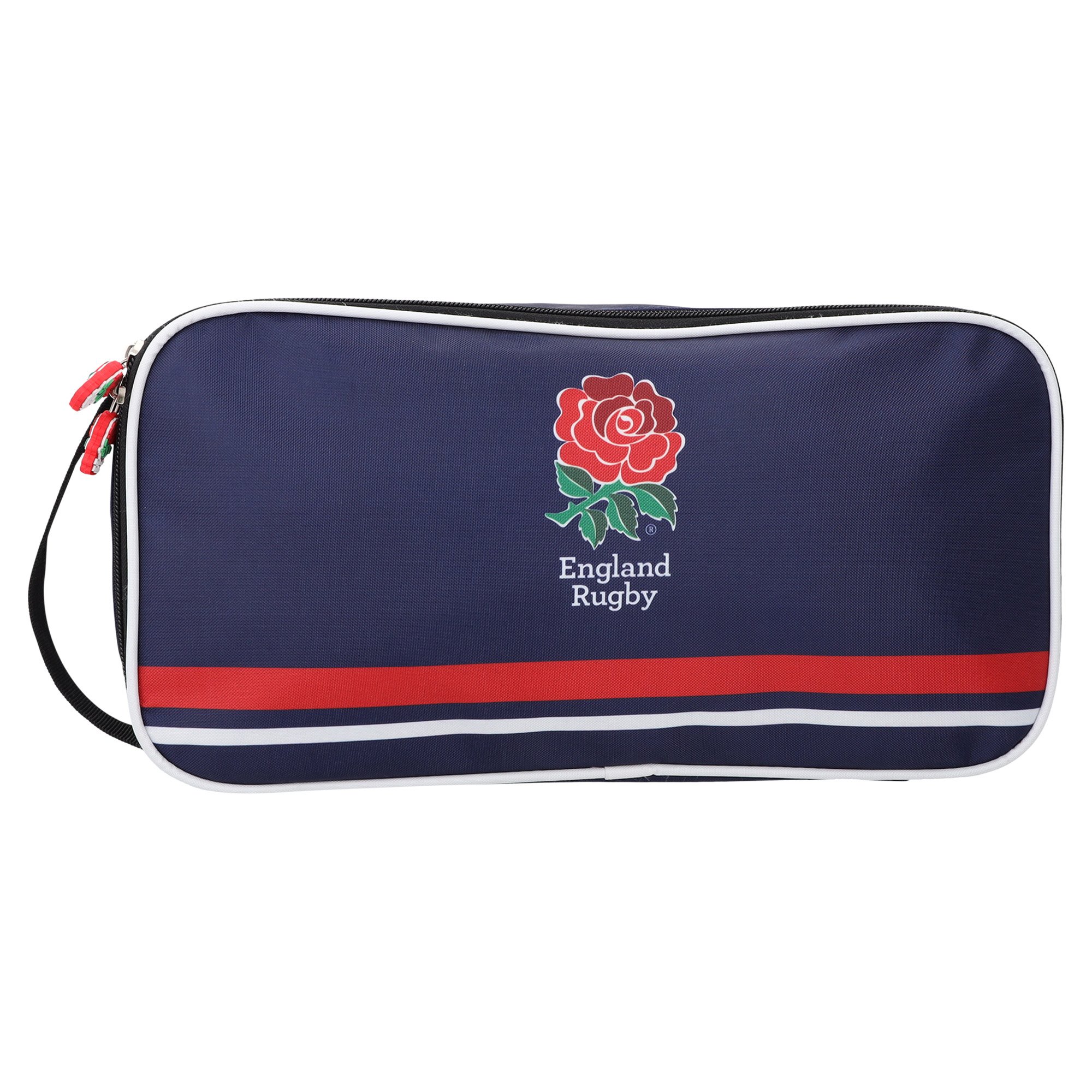 Borsa porta-scarponi con stemma dell'Inghilterra Rugby - 35 x 11 cm - Blu navy