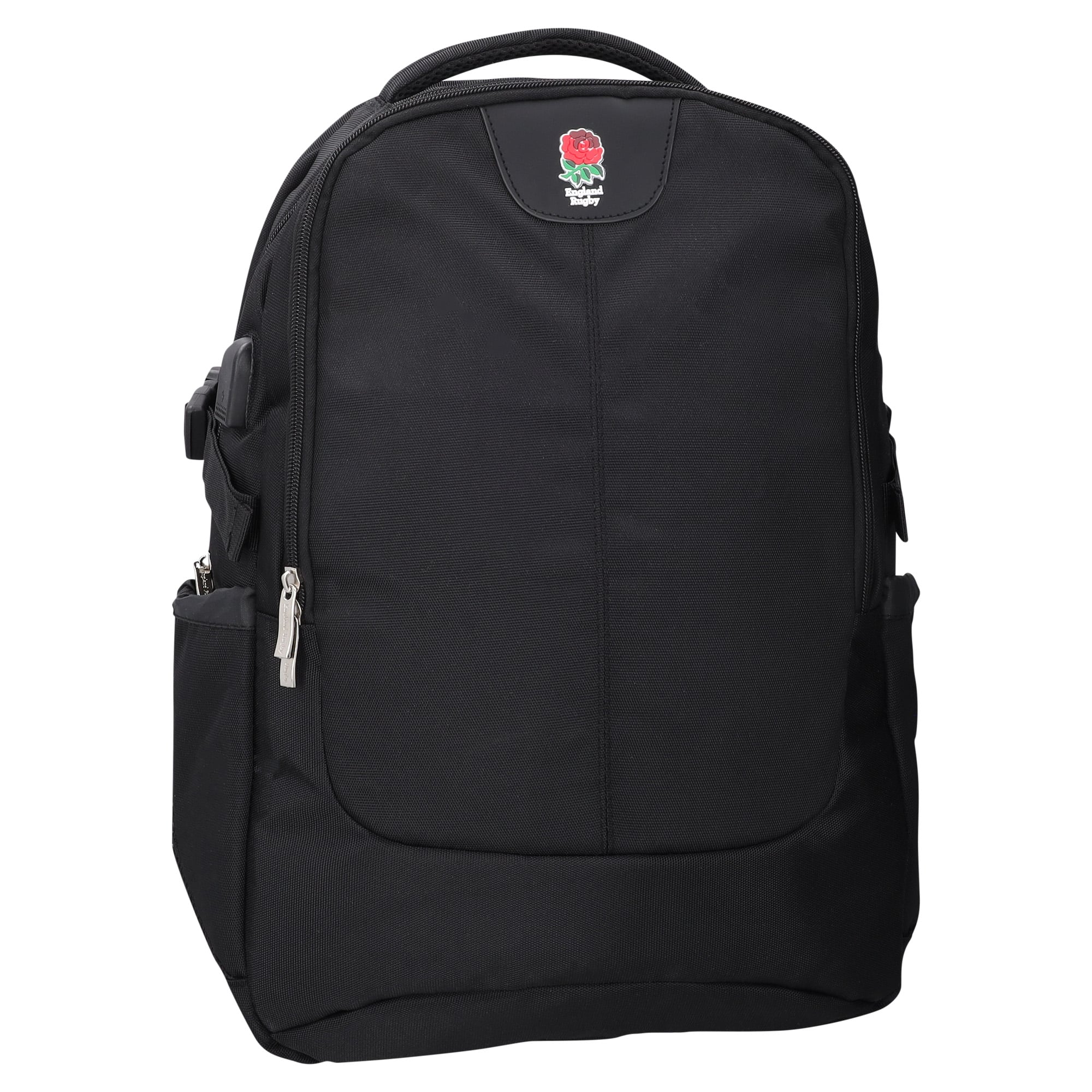Zaino con caricabatterie premium England Rugby - Nero