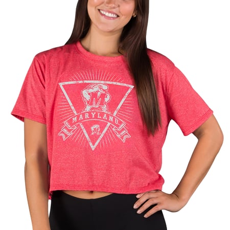Women's Concepts Sport Red Maryland Terrapins Quest Knit Crop Top