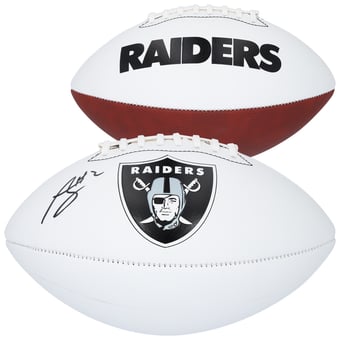 Ashton Jeanty Las Vegas Raiders Autographed Franklin White Panel Football