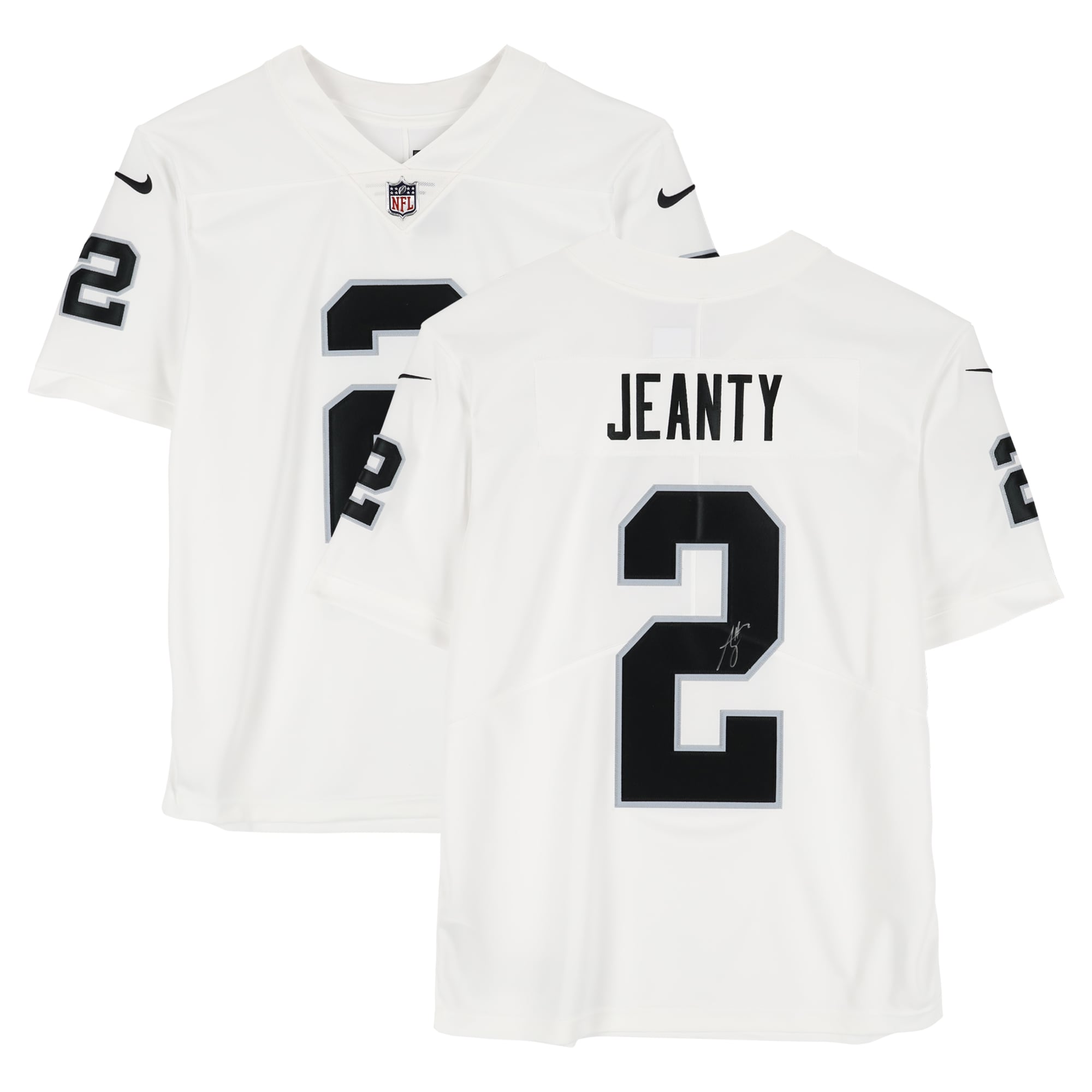 Ashton Jeanty Las Vegas Raiders Autographed White Nike Limited Jersey