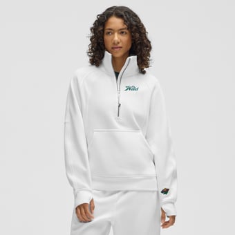 Women's lululemon  White Minnesota Wild Long Scuba Oversized Half-Zip Funnel Neck