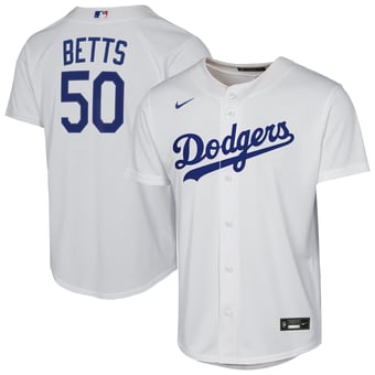 Youth Nike Mookie Betts White Los Angeles Dodgers Home Replica Player Jersey
