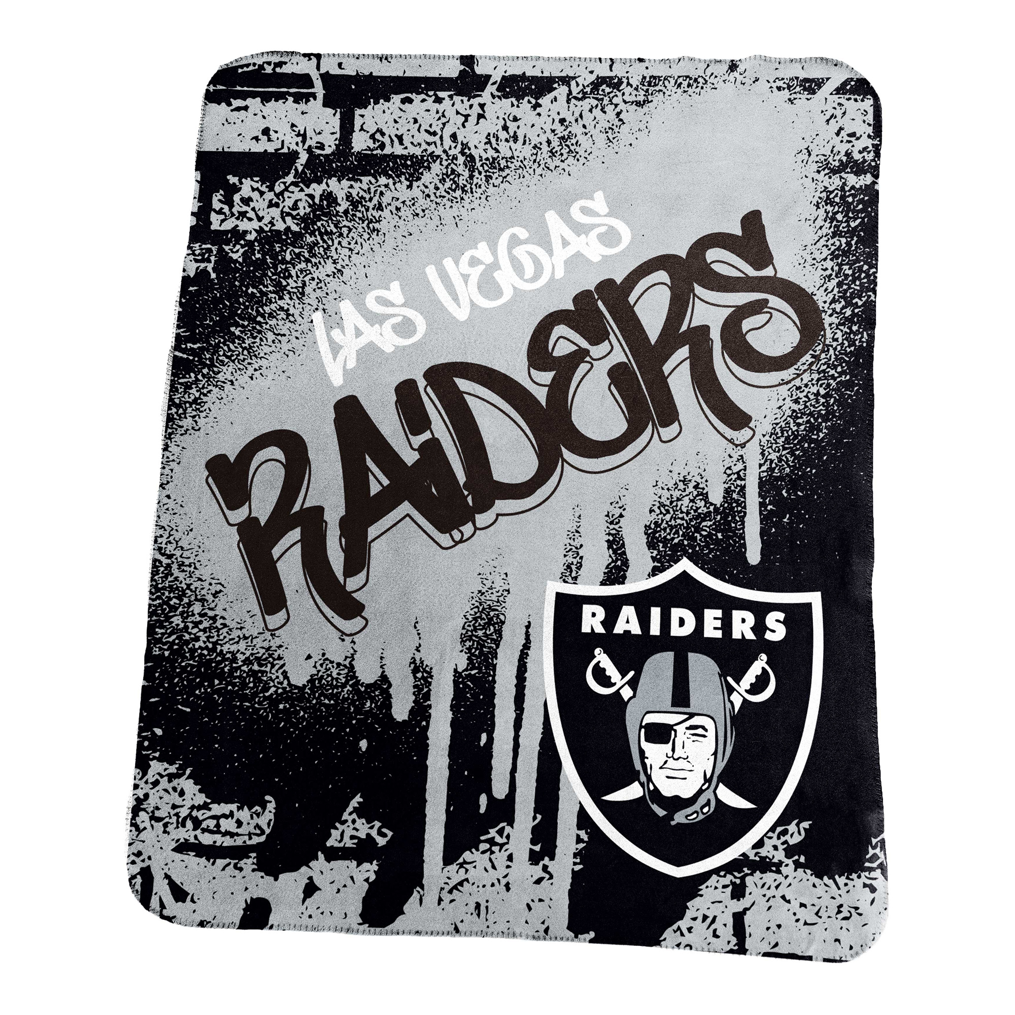 Logo Brands Las Vegas Raiders 50" x 60" Classic Graffiti Fleece Throw Blanket