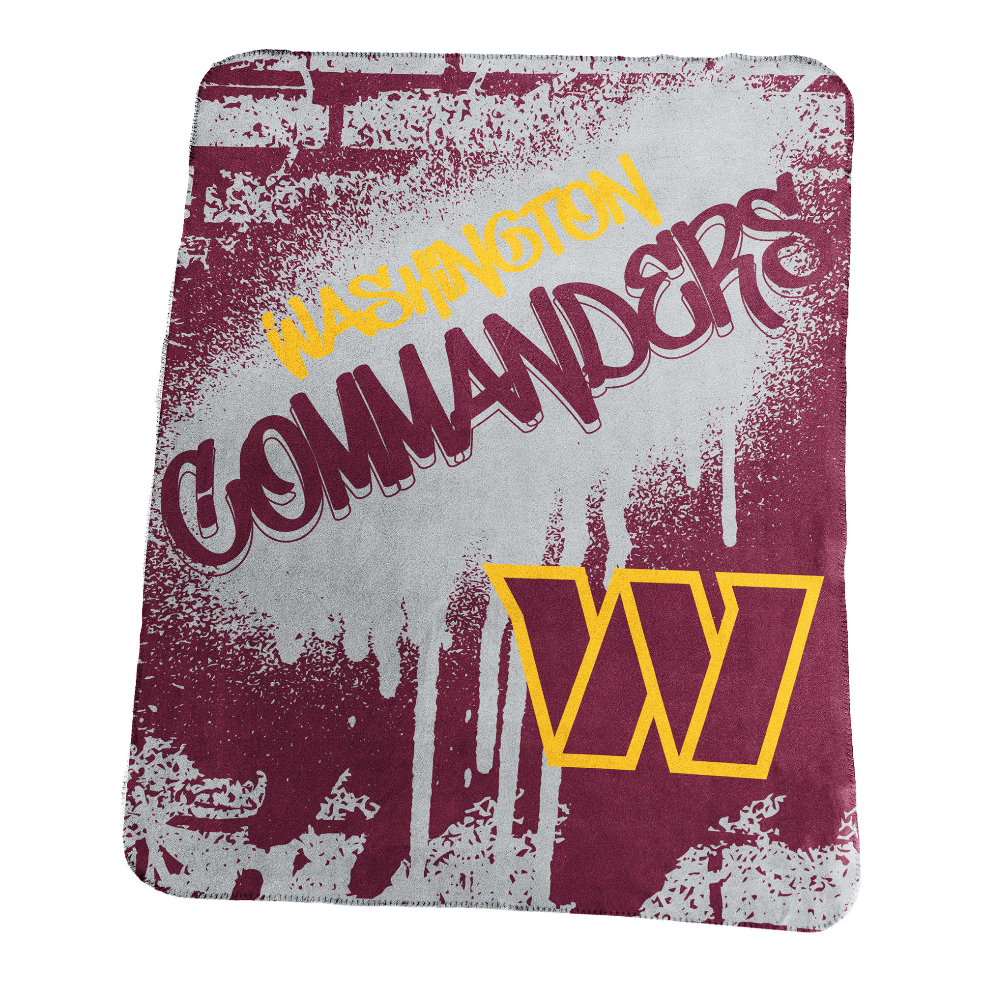 Logo Brands Washington Commanders 50" x 60" Classic Graffiti Fleece Throw Blanket