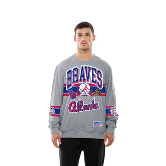 Men's New Era  Gray Atlanta Braves Sport Classics Sweatshirt