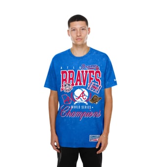 Men's New Era  Royal Atlanta Braves Mineral Wash T-Shirt