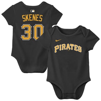 Newborn & Infant Nike Paul Skenes Black Pittsburgh Pirates Name & Number Bodysuit