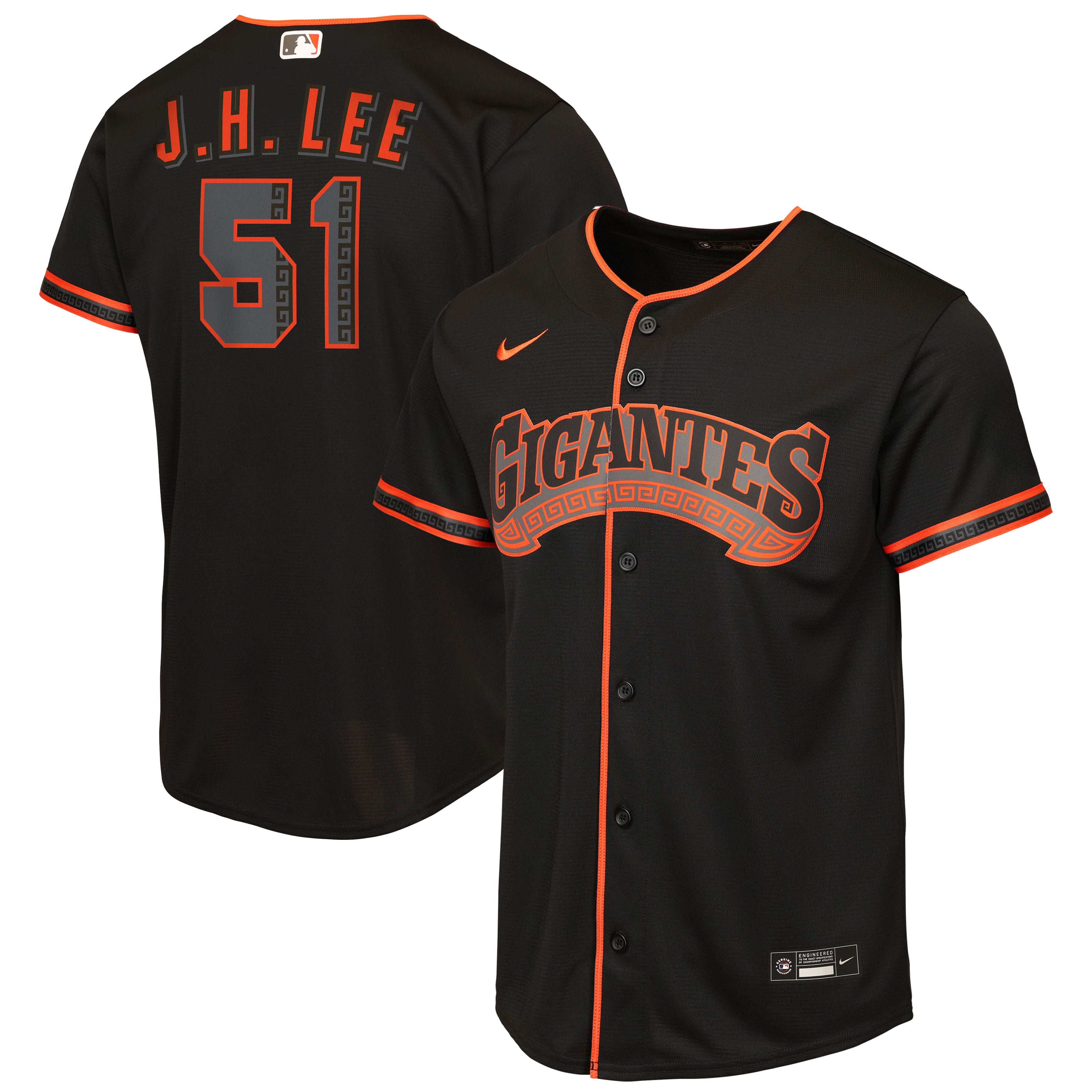 Youth Nike Jung Hoo Lee Black San Francisco Giants Alternate 2 Replica Jersey
