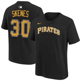 Youth Nike Paul Skenes Black Pittsburgh Pirates Name & Number T-Shirt