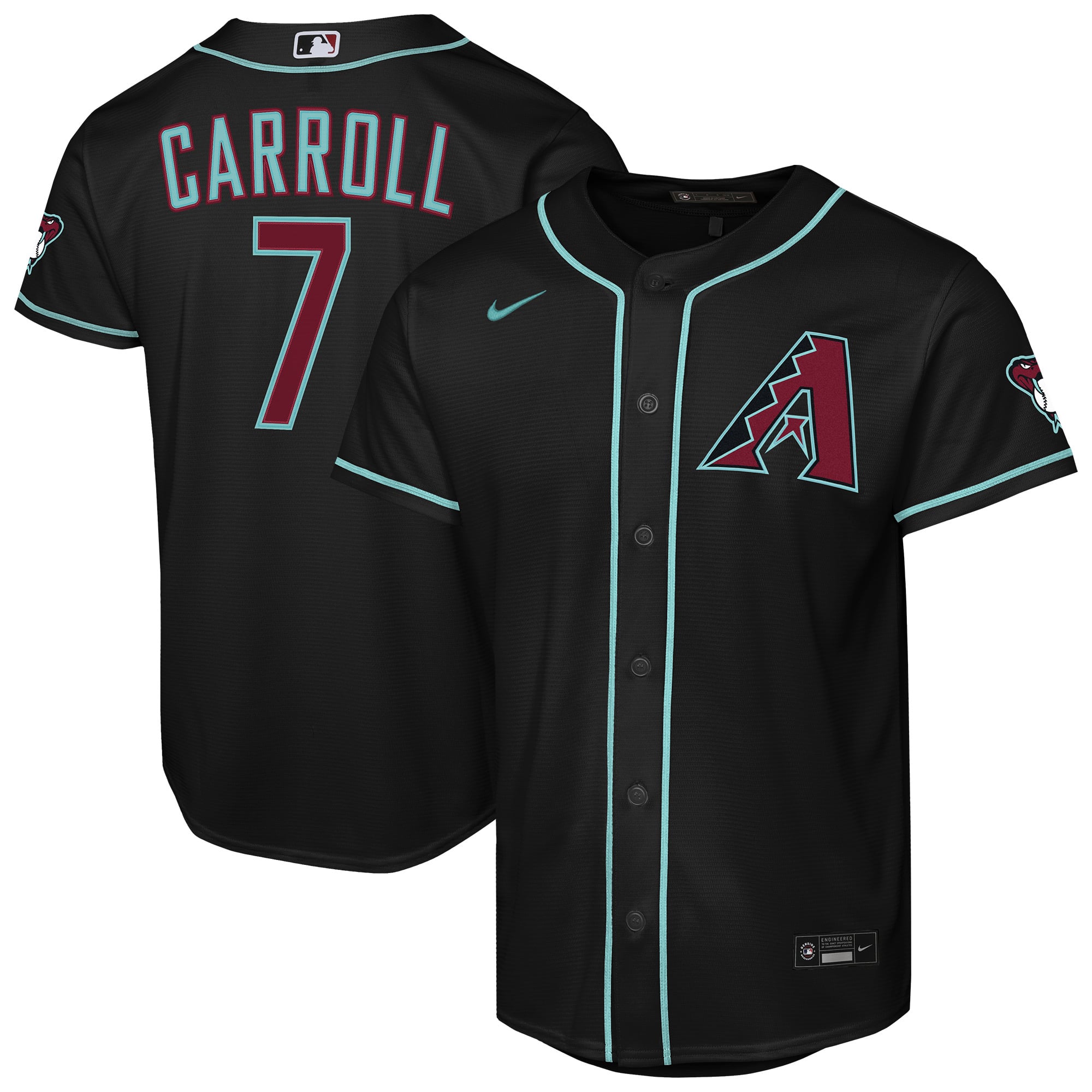 Youth Nike Corbin Carroll Black Arizona Diamondbacks Alternate Stadium Jersey