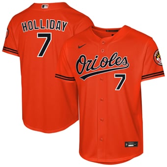 Youth Nike Jackson Holliday Orange Baltimore Orioles Alternate Stadium Jersey