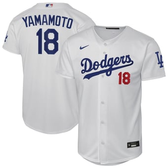 Youth Nike Yoshinobu Yamamoto White Los Angeles Dodgers Home Stadium Jersey
