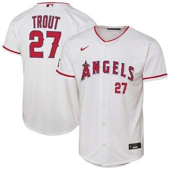 Youth Nike Mike Trout White Los Angeles Angels Home Stadium Jersey