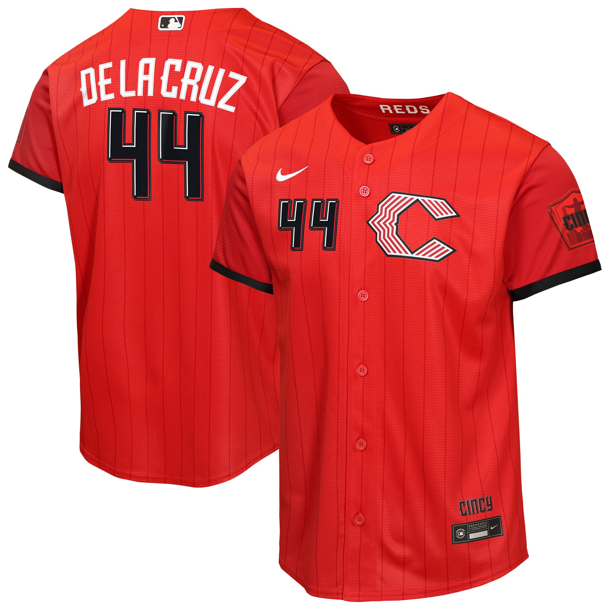 Youth Nike Elly De La Cruz Red Cincinnati Reds 2026 City Connect Stadium Jersey