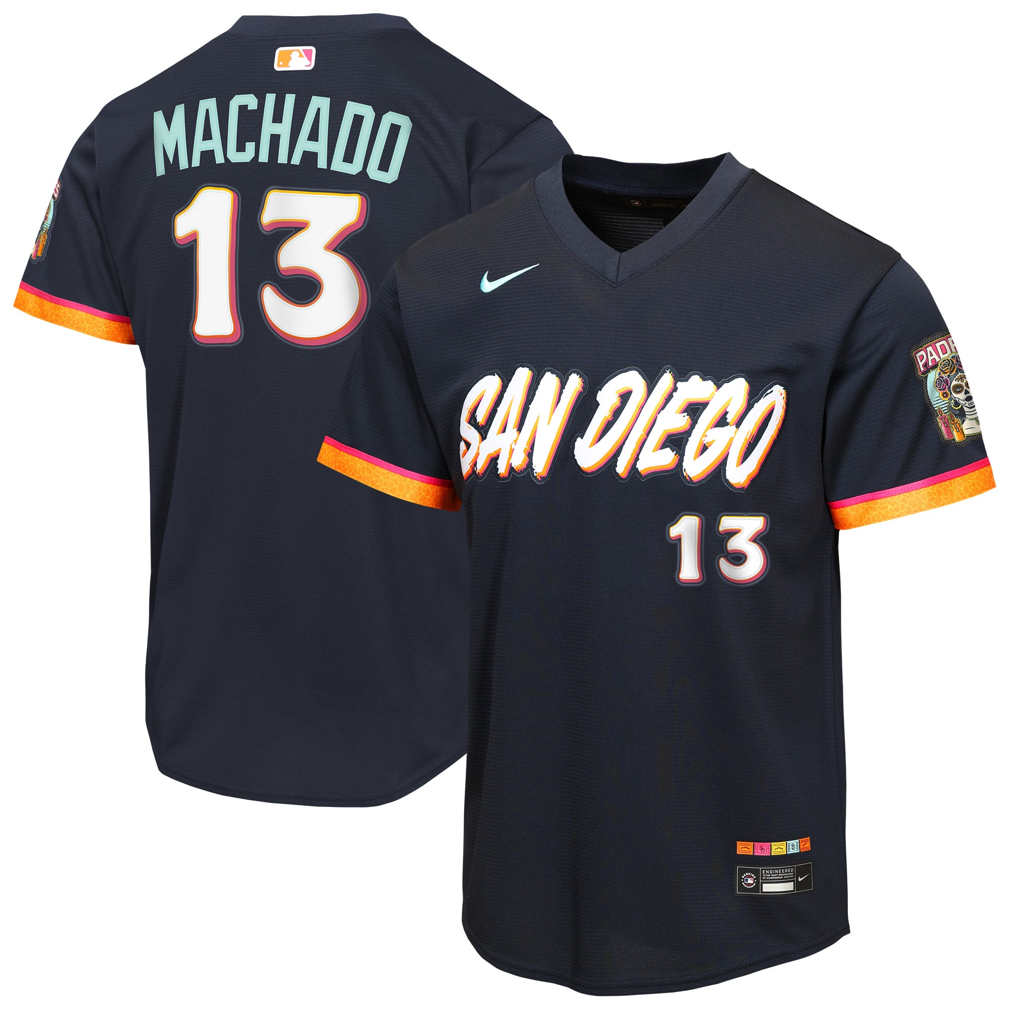 Youth Nike Manny Machado Obsidian San Diego Padres 2026 City Connect Stadium Jersey