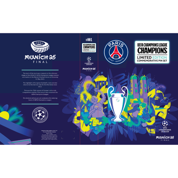 Coffret de pin 's édition limitée Paris Saint-Germain UCL Champions 2025