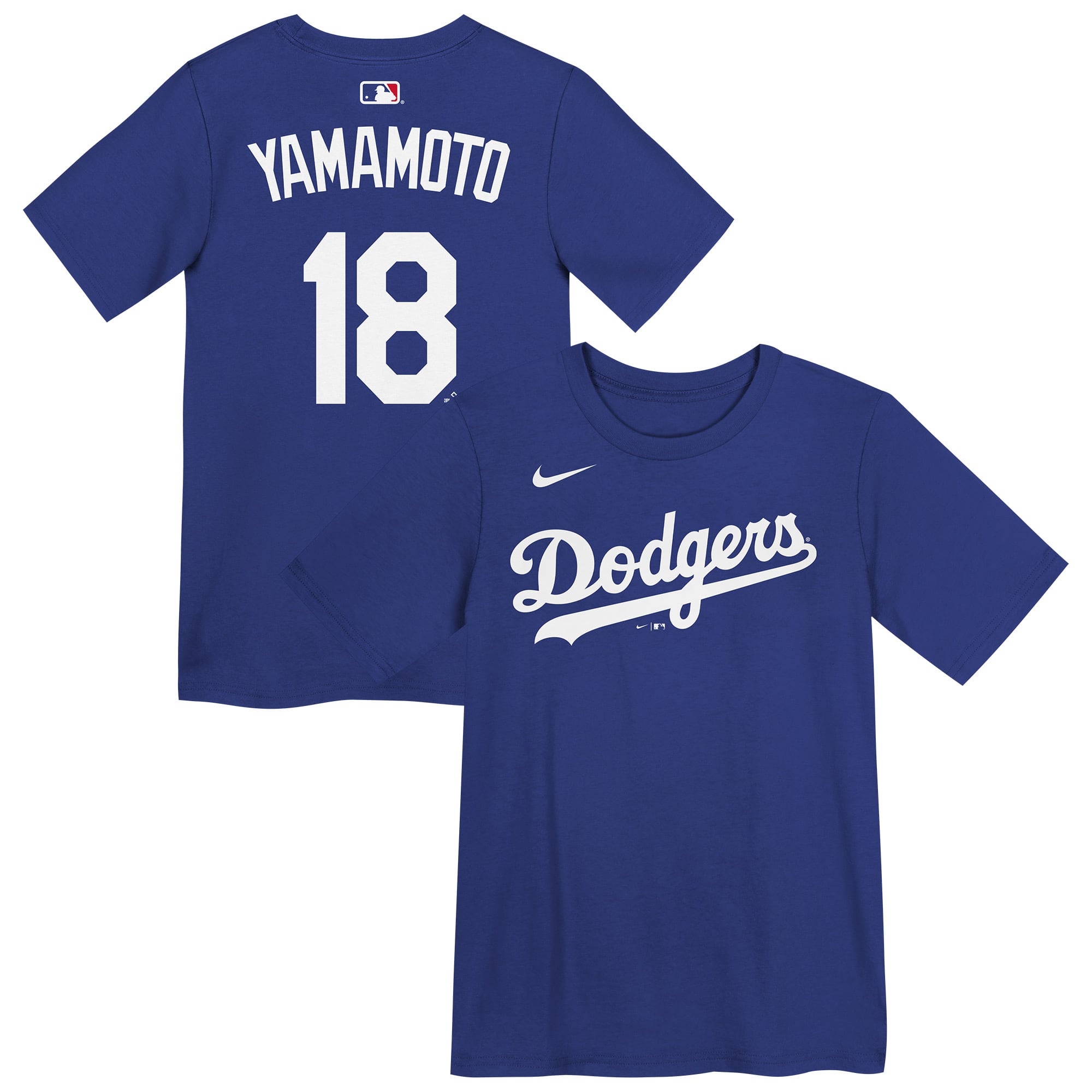 Preschool Yoshinobu Yamamoto Rush Blue Los Angeles Dodgers Name & Number T-Shirt
