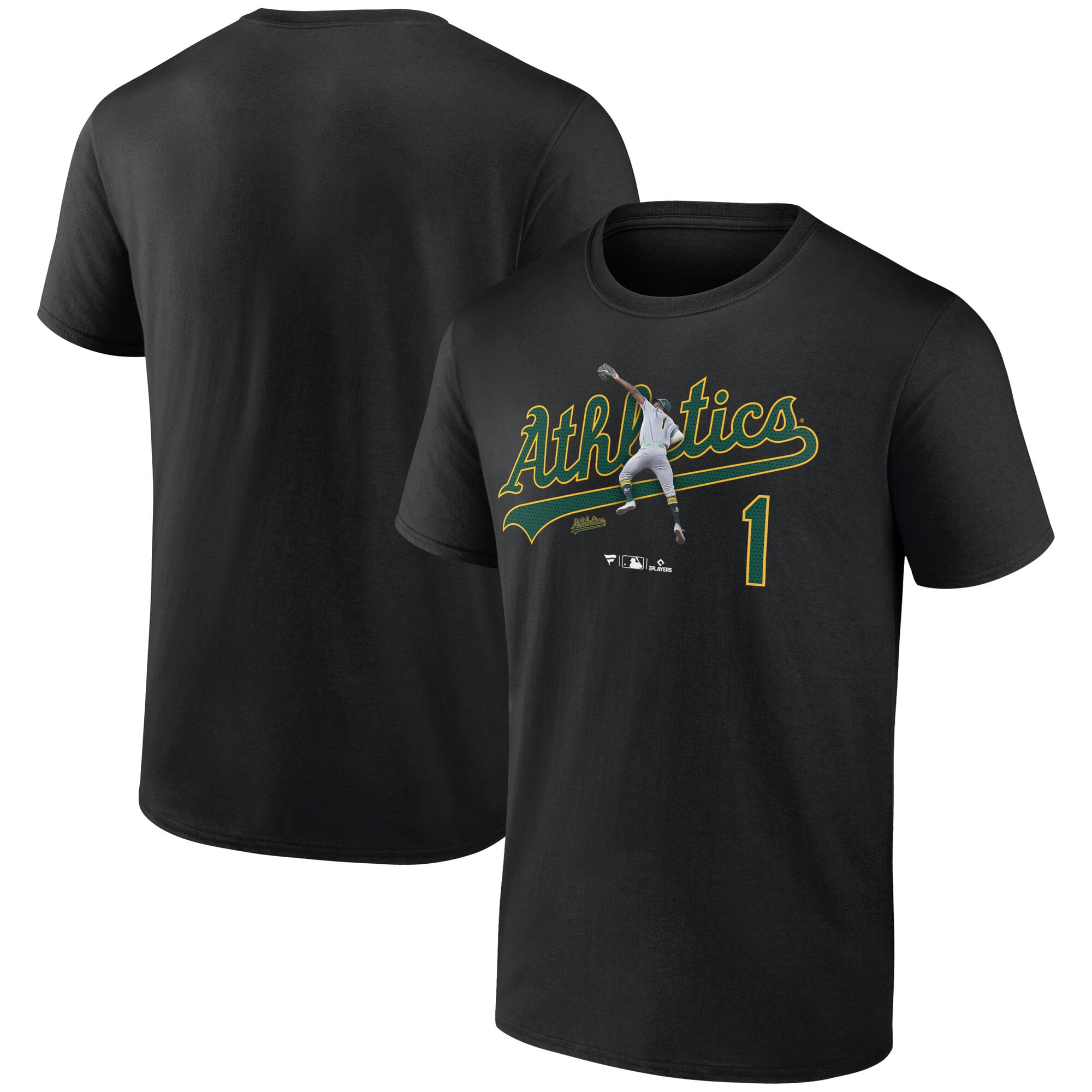 Men's Denzel Clarke Black Athletics Graphic Player T-Shirt