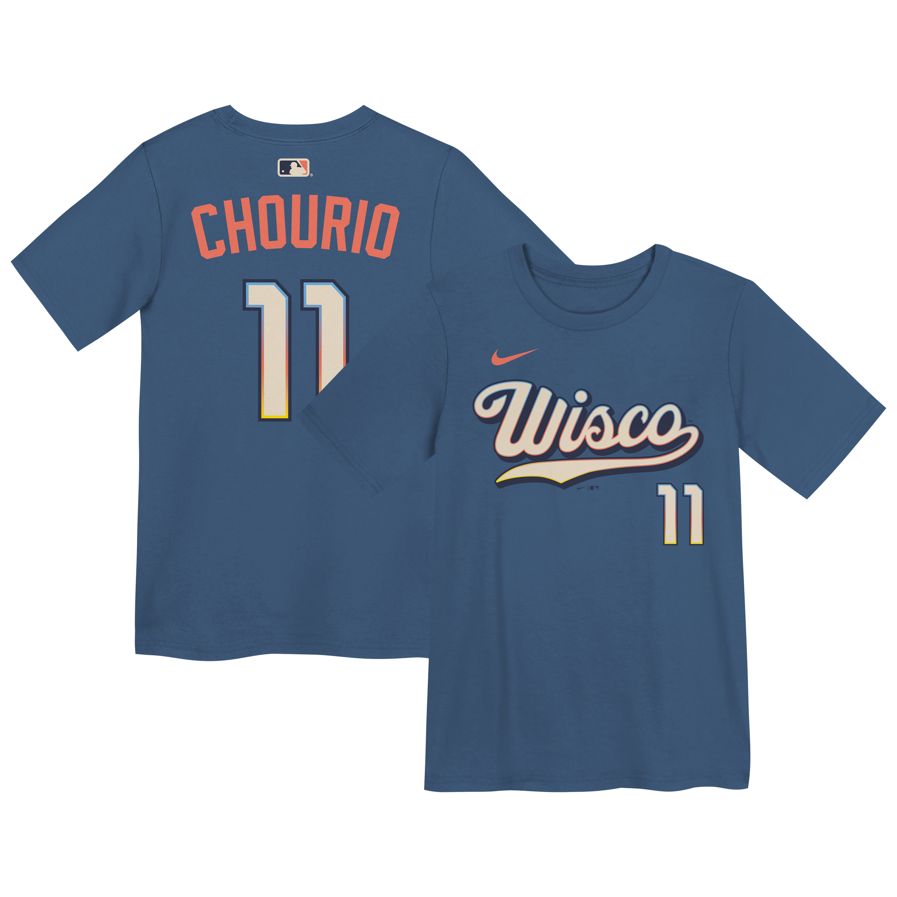 Preschool Nike Jackson Chourio Gray Milwaukee Brewers 2026 City Connect Name & Number T-Shirt