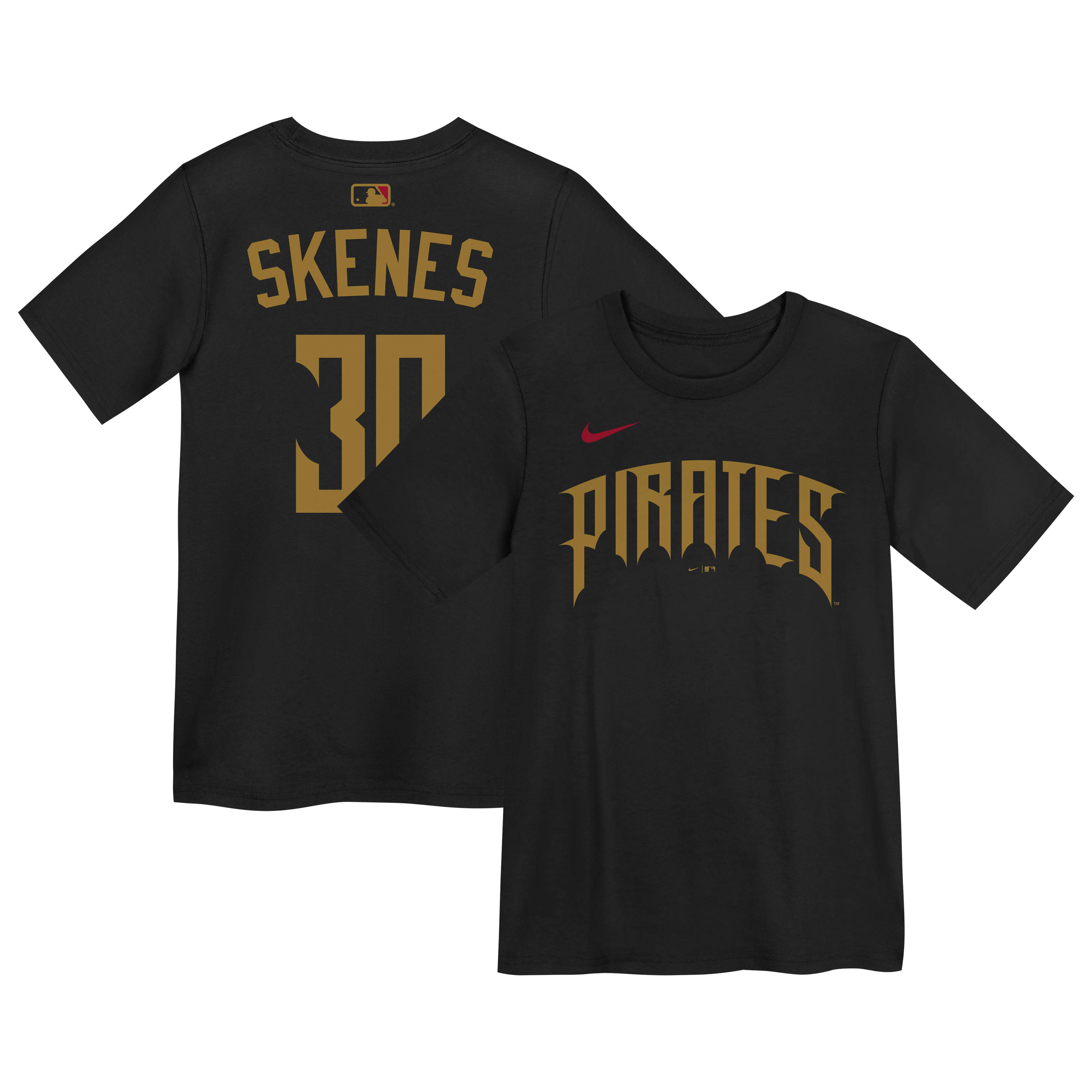 Preschool Nike Paul Skenes Black Pittsburgh Pirates 2026 City Connect Name & Number T-Shirt