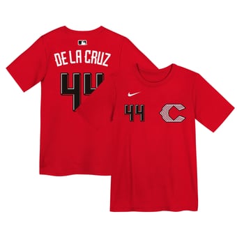 Preschool Nike Elly De La Cruz Red Cincinnati Reds 2026 City Connect Name & Number T-Shirt