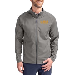 Men's Cutter & Buck Gray LSU Tigers Alumni Logo Adapt Eco Knit Raglan Full-Zip Jacket
