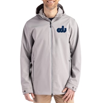 Men's Cutter & Buck  Gray Old Dominion Monarchs Vault Logo Camano Everyday Stretch Water-Resistant Full-Zip Jacket