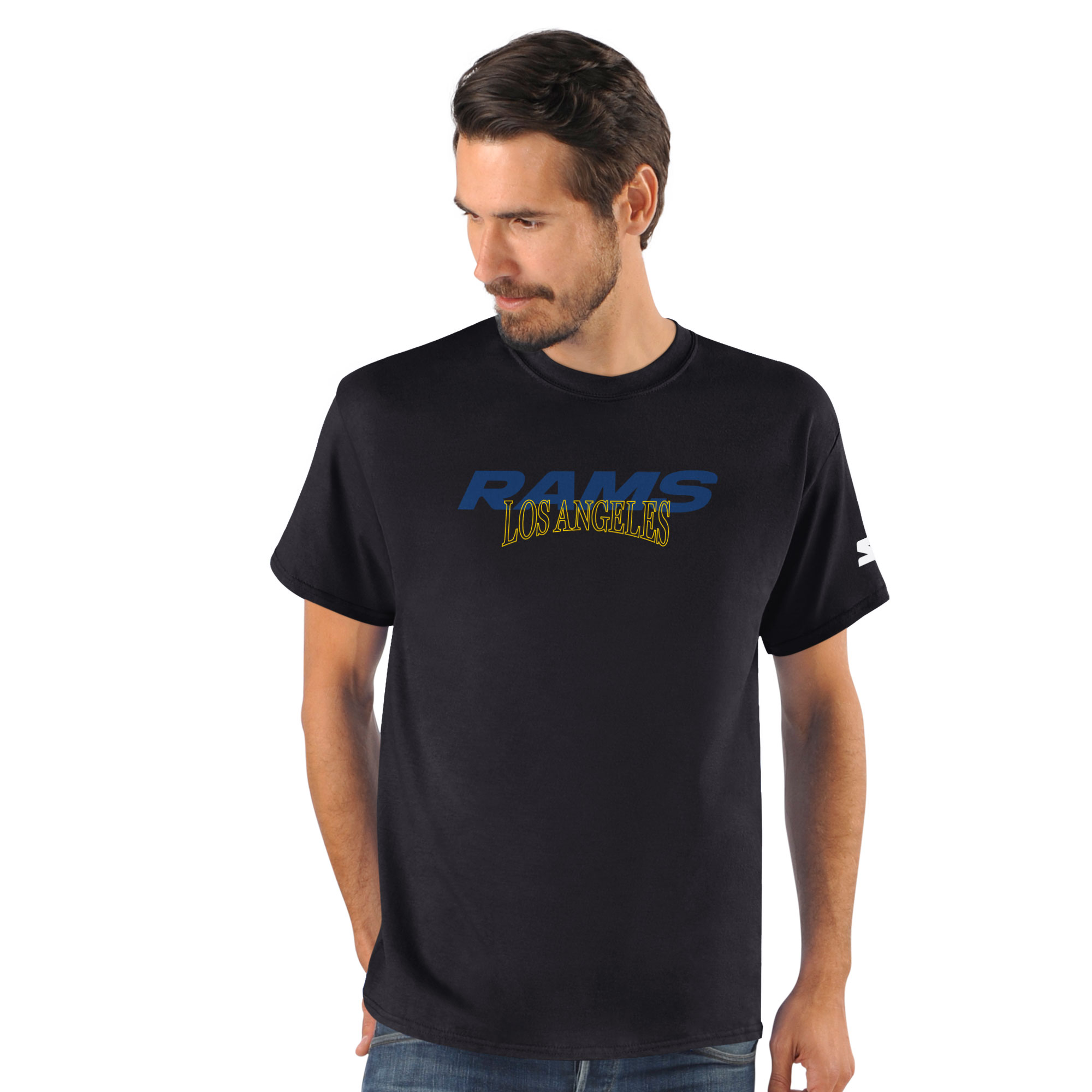 Men's Starter  Black Los Angeles Rams Royal & Sol T-Shirt