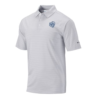 Men's Columbia Gray Michigan Wolverines Vault Logo Club Invite Polo