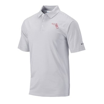 Men's Columbia Gray Florida State Seminoles Vault Logo Club Invite Polo