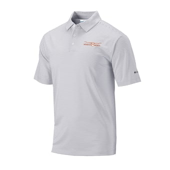 Men's Columbia Gray Texas Longhorns Vault Logo Club Invite Polo