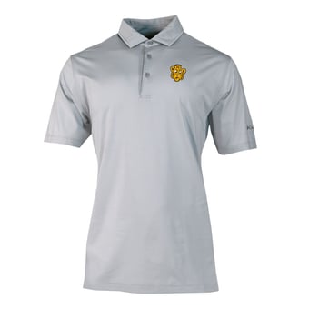 Men's Columbia Gray Missouri Tigers Vault Logo Double Hit Polo